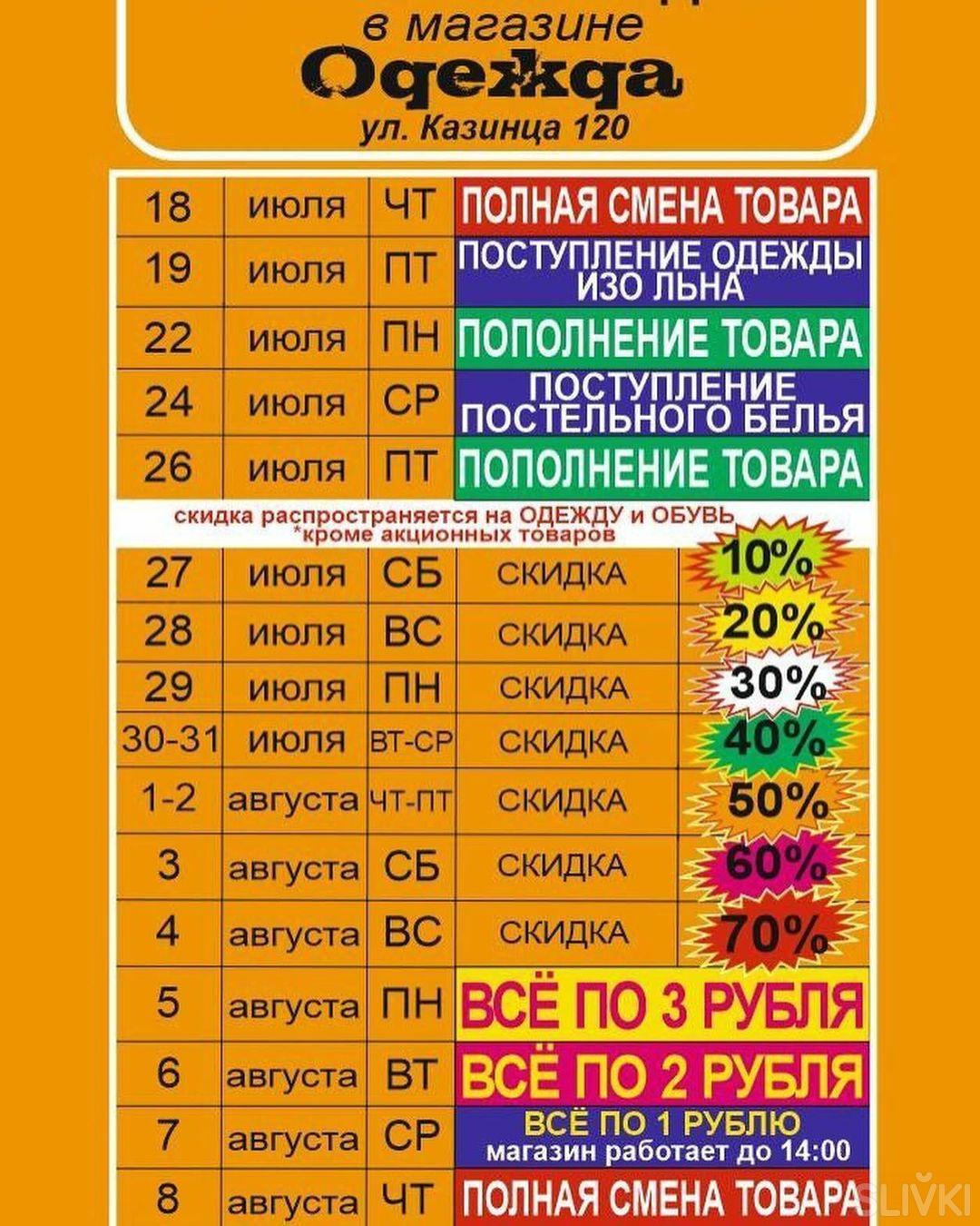 Скидки до 68% в секонд-хенде 